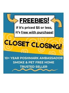ALL ITEMS $5 or less are BUY 1 Get 1 FREE-Closet ClearOut Deal!!